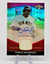 2011 Topps Triple Threads Swatch Auto PABLO SANDOVAL /99
