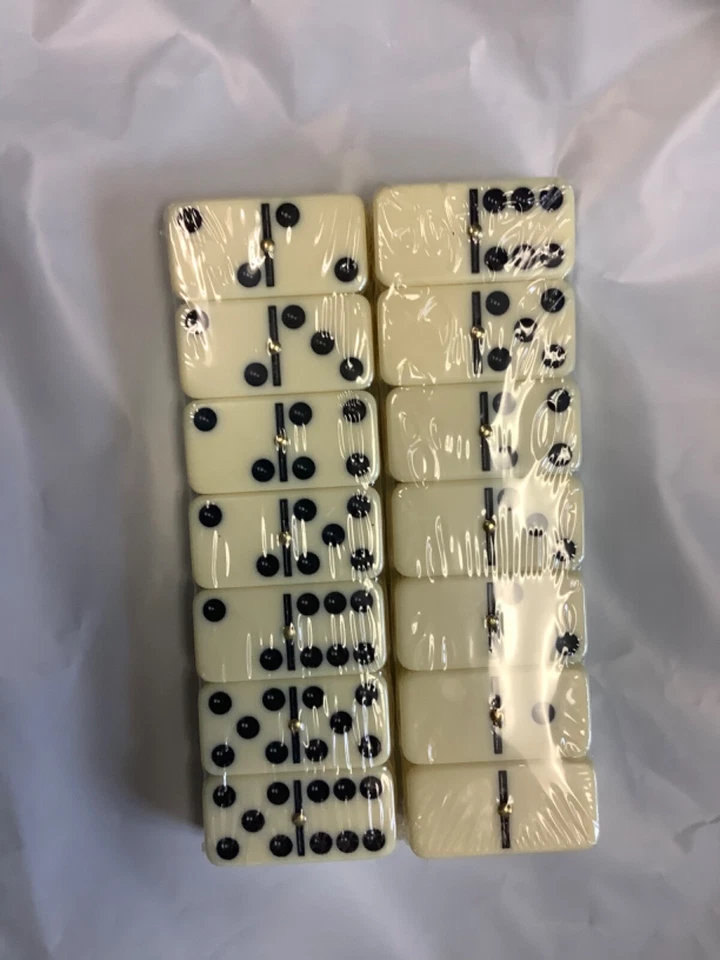 DOMINOES Set of 28 Double Six Dominoes with Wooden Case New Brybelly - Image 4 of 4