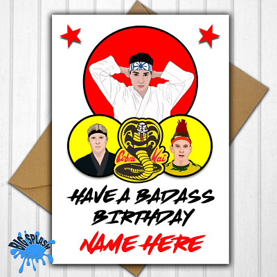 Cobra Kai Karate Kid Personalised Birthday Card any Name Age | eBay