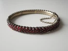 Antique Bracelet Bohemian Garnet 2 Rhg 16.3 G/B:0.7 Cm