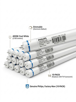 10-Pack Philips InstantFit 13W 4ft T8 LED Tube 4000K Dimmable Type A G13 NEW