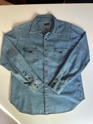 Tom Ford Denim Shirt | Size 41 / 16 | Made in Romania | Luxury Western Style