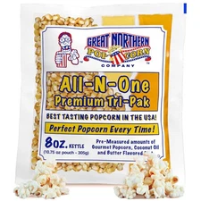 Great Northern Popcorn 12-Count Popcorn Packs - 8-Ounce Kernel Salt Oil