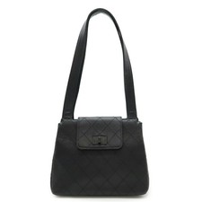 Chanel Matelasse Leather Shoulder Tote Bag Women Black One Size