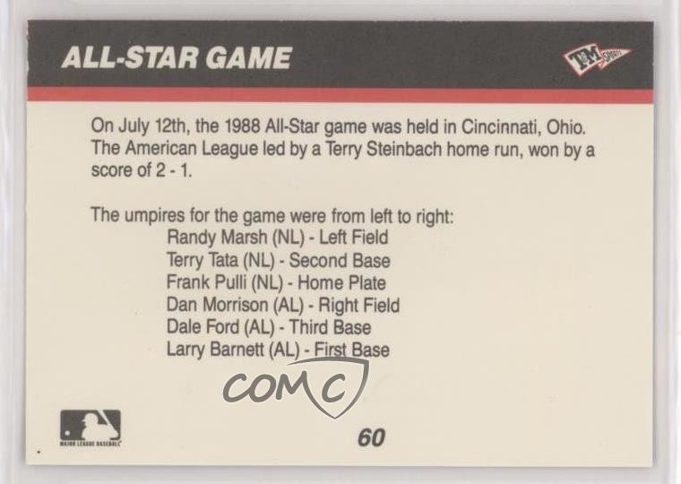 1989 T&M Umpires Randy Marsh Terry Tata Frank Pulli Dan Morrison Dale ...