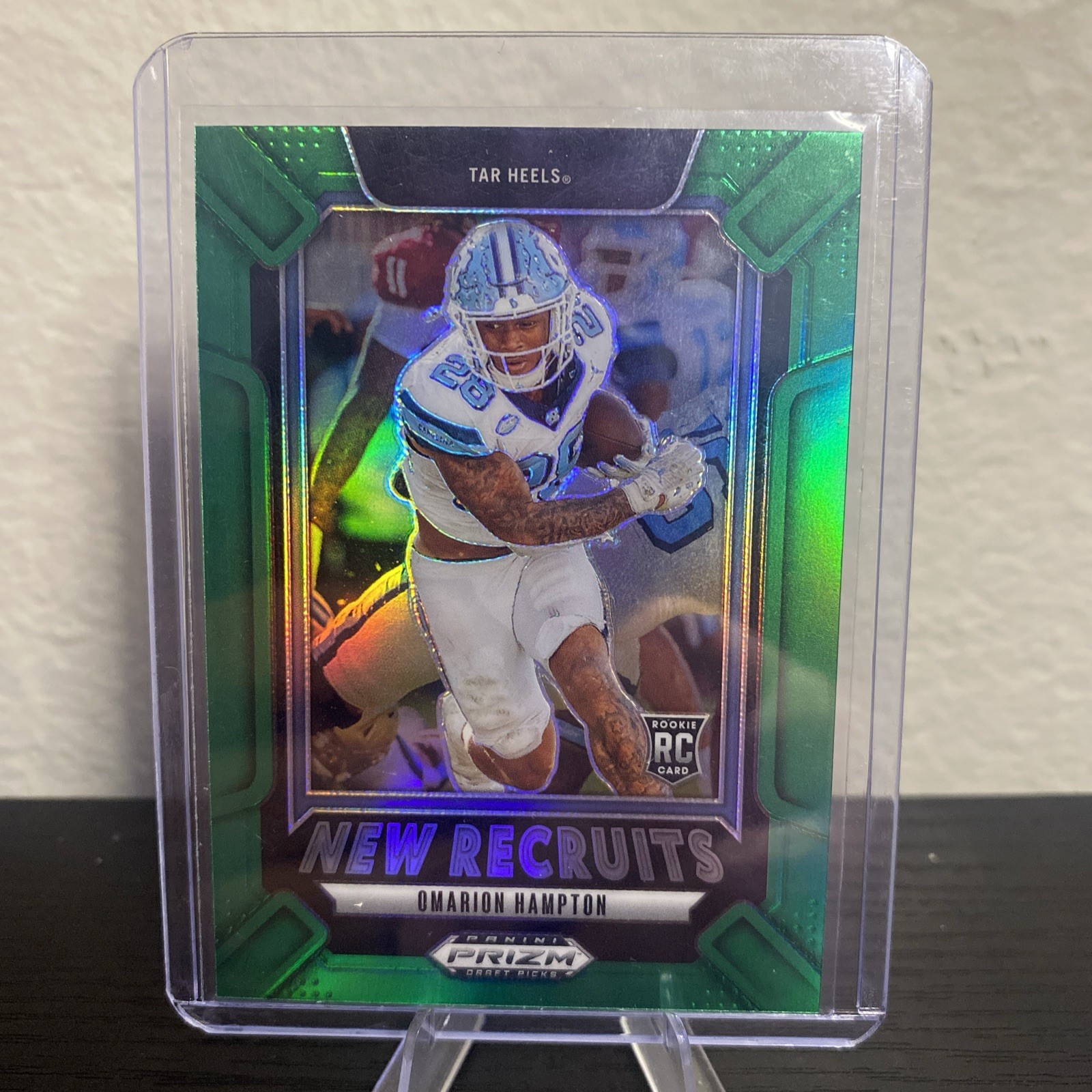 2025 Panini Prizm Draft Picks - Omarion Hampton #74 Green Prizm (RC)
