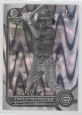 2022 Bowman Draft Black & White RayWave Refractor Christopher Paciolla 0y59