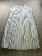 SHEIN Women's White Pleated Midi Dress Size L Polyester Elastane