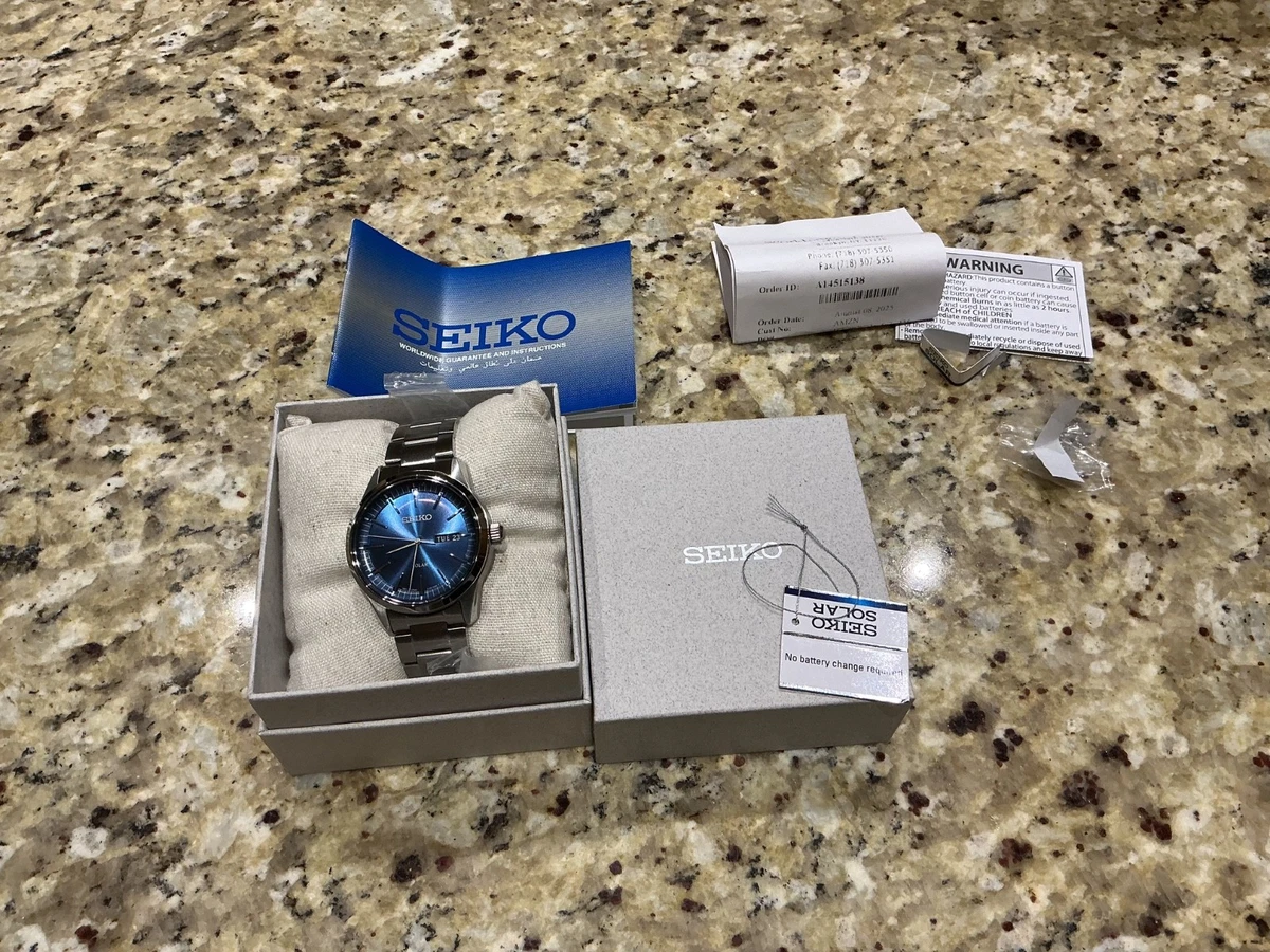 Seiko Solar Men 100 m (10 ATM) Water Resistance Wristwatches for