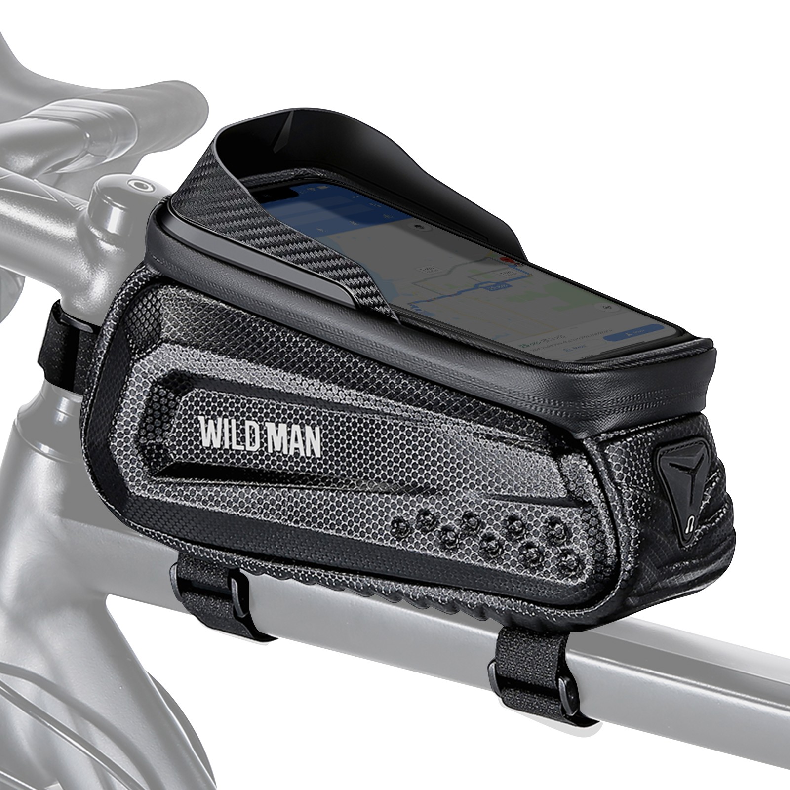 Sacoche de vélo Wildman E10 pour protéger votre téléphone de l'eau 1L