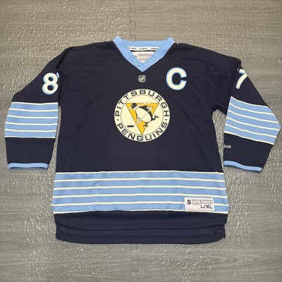 Reebok Pittsburgh Penguins Sidney Crosby NHL Jersey Blue Youth L/XL #87  Hockey