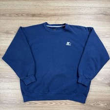 Vtg 90s Starter Essential Embroidered Crewneck Sweatshirt Made In USA Size XL