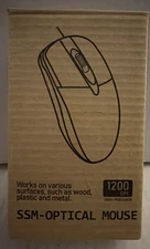 SSM Wired USB 1200DPI Optical Scroll Wheel 3 Button Mouse for Home and Office.