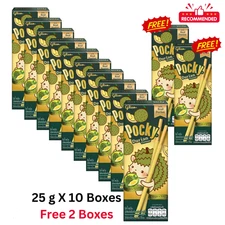 Glico Pocky DURIAN FLAVOR Biscuit Stick 25 g x 10 Boxes Free Shipping & 2 boxes
