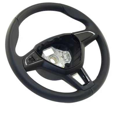 Lederlenkrad Multifunktionslenkrad 3-Speichen Skoda Fabia II 5J Rapid Roomster - Bild 1 von 4