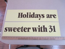 Baskin Robbins ice cream 1980s store display sign HOLIDAYS SWEETER