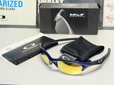 Oakley Half Jacket 1.0 Midnight Navy Blue w/ 24K Gold Iridium SKU 03-611 NIB