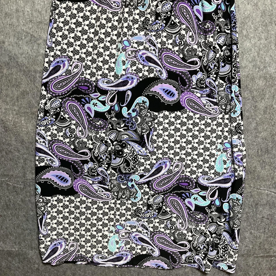 Vestido New Directions Mujer Pequeño Negro Púrpura Cachemira Sin Mangas Maxi Cuello en V Foto 3 de 4