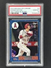 2022 Topps Chrome Ben Baller Shohei Ohtani 1987 BLUE Refractor /75  PSA 10