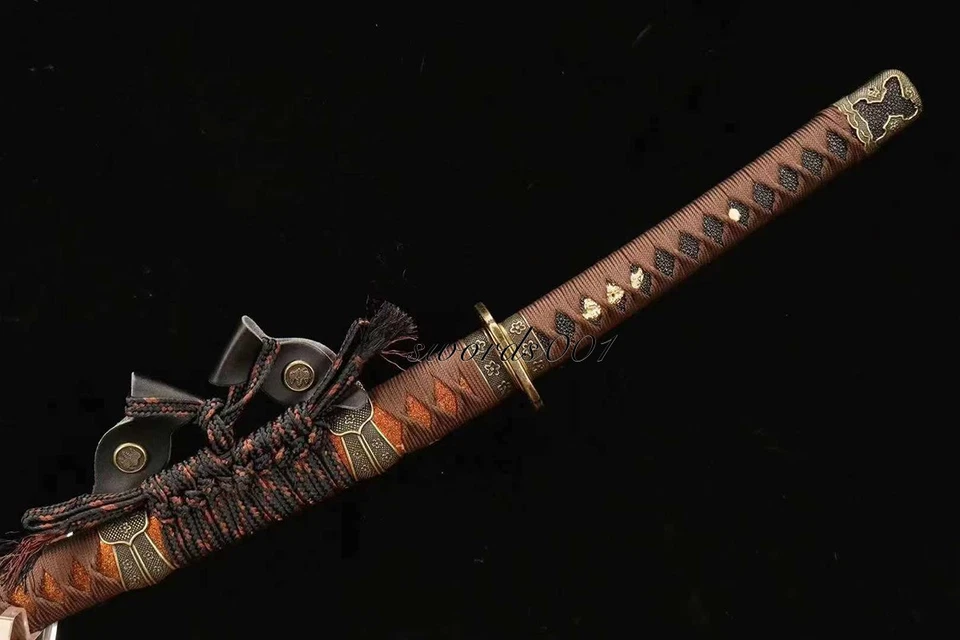 41'' Handmade Japanese Authentic Tachi Sword T10 Steel Clay Tempered Katana - Image 2 of 4