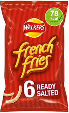 Walkers French Fries Ready Salted Multipack Snacks Crisps 6 X 18 g