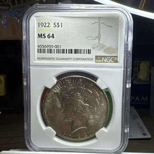 1922 Peace Dollar S$1 NGC MS64