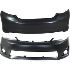 Front & Rear Bumper Cover Set Of 2-Pc For 2012-2014 Toyota Camry L/LE/XLE/Hybrid