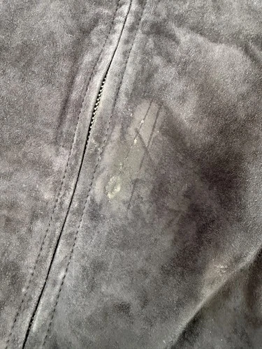 Bally Men's Navy Goat Suede Bomber Jacket IT 50 US 40 Made in Italy AS IS image 8