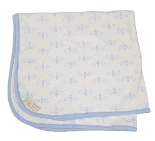 The Beufort Bonnet Company Dragonfly Baby Blanket READ Blue Insect Bug