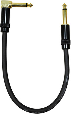 Audio 2000S E28101 1/4'' TS Right Angle to 1/4'' TS 1 Feet Patch Cable