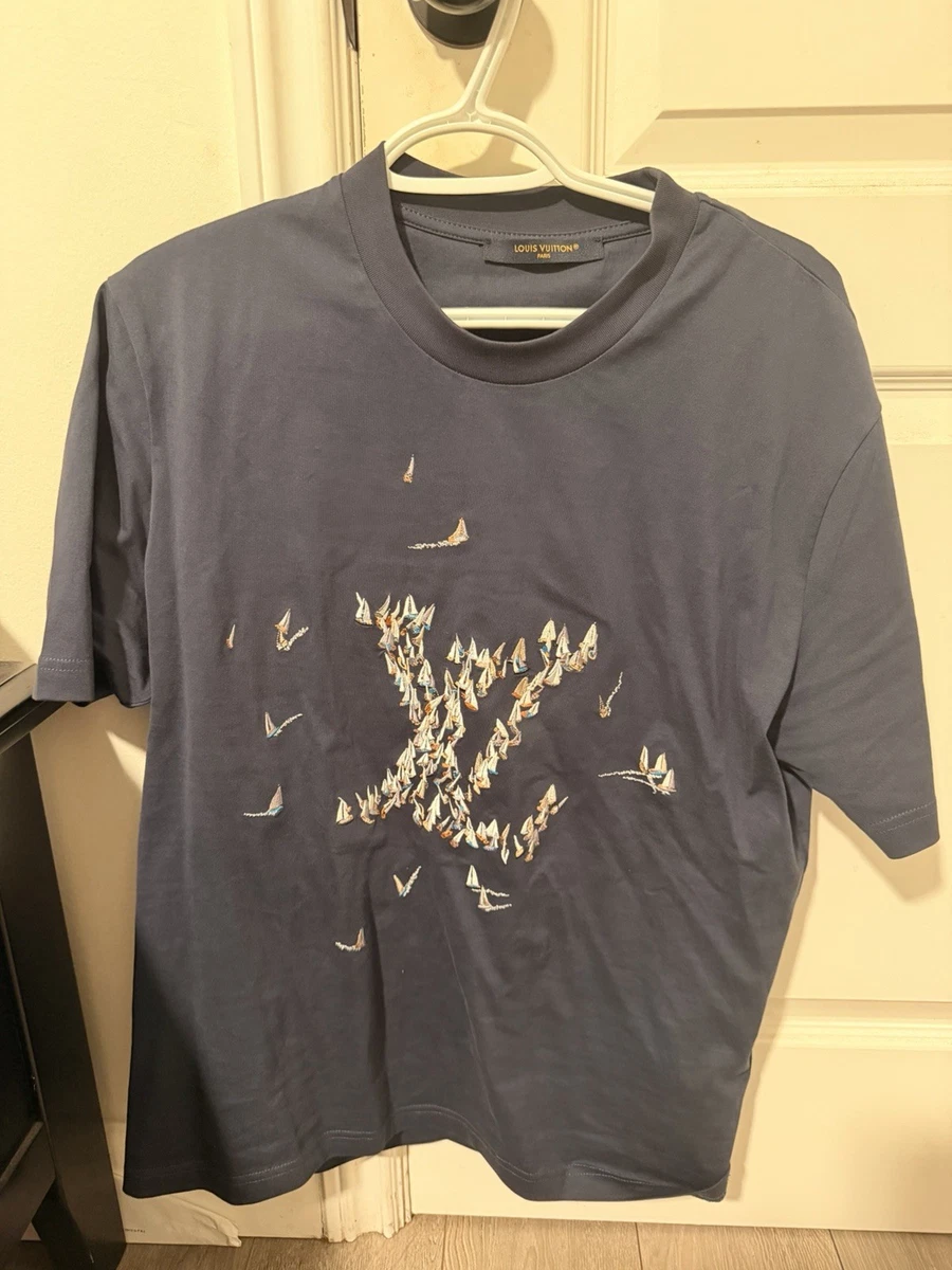 Louis Vuitton Short Sleeve Blue Shirts for Men for sale | eBay