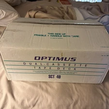Optimus SCT-49 Vintage Dual Cassette Deck Stereo Dubbing Tape Player Recorder