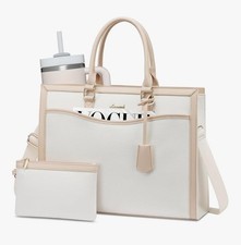 Laptop Tote Bag for Women 15.6 Inch Work Bag Canvas Shoulder Laptop Purse