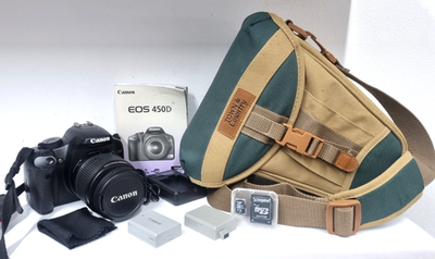 Canon EOS 450D Digital SLR Camera - Black EF-S 18-55mm + Extras | eBay