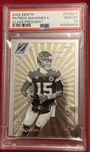 2022 PANINI ZENITH PATRICK MAHOMES II #CP2017 CLASS PRESIDENT PSA 10 GEM MINT