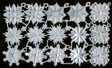 GERMAN DRESDEN DIE CUT SILVER FOIL PAPER ORNAMENTS VICTORIAN CRAFTS