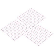14"x14" Wire Grid Panel, 3pcs for Home Office, Pink