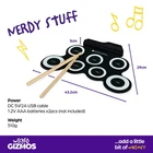 Wicked Gizmos Roll Up Electronic Drum Mat Digital Music Pad with Sticks