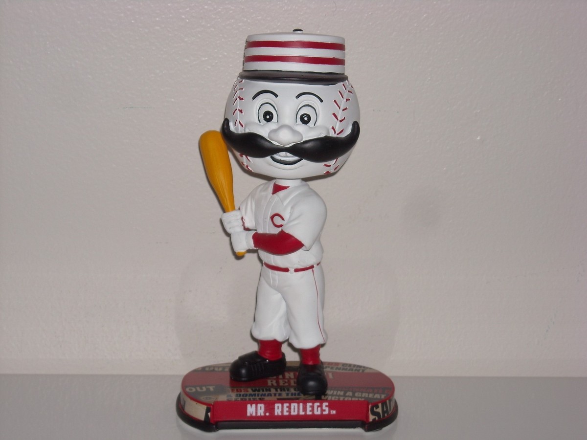 MR. REDLEGS Cincinnati Reds Mascot Bobblehead 2017 Headlines Base