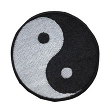 Yin Yang Taoism Duality Balance Embroidered Hook and Loop Patch