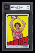 1972 TOPPS 195 JULIUS ERVING KSA 9 HIGH QUALITY SOLID CENTERING PERFECT PRINTING
