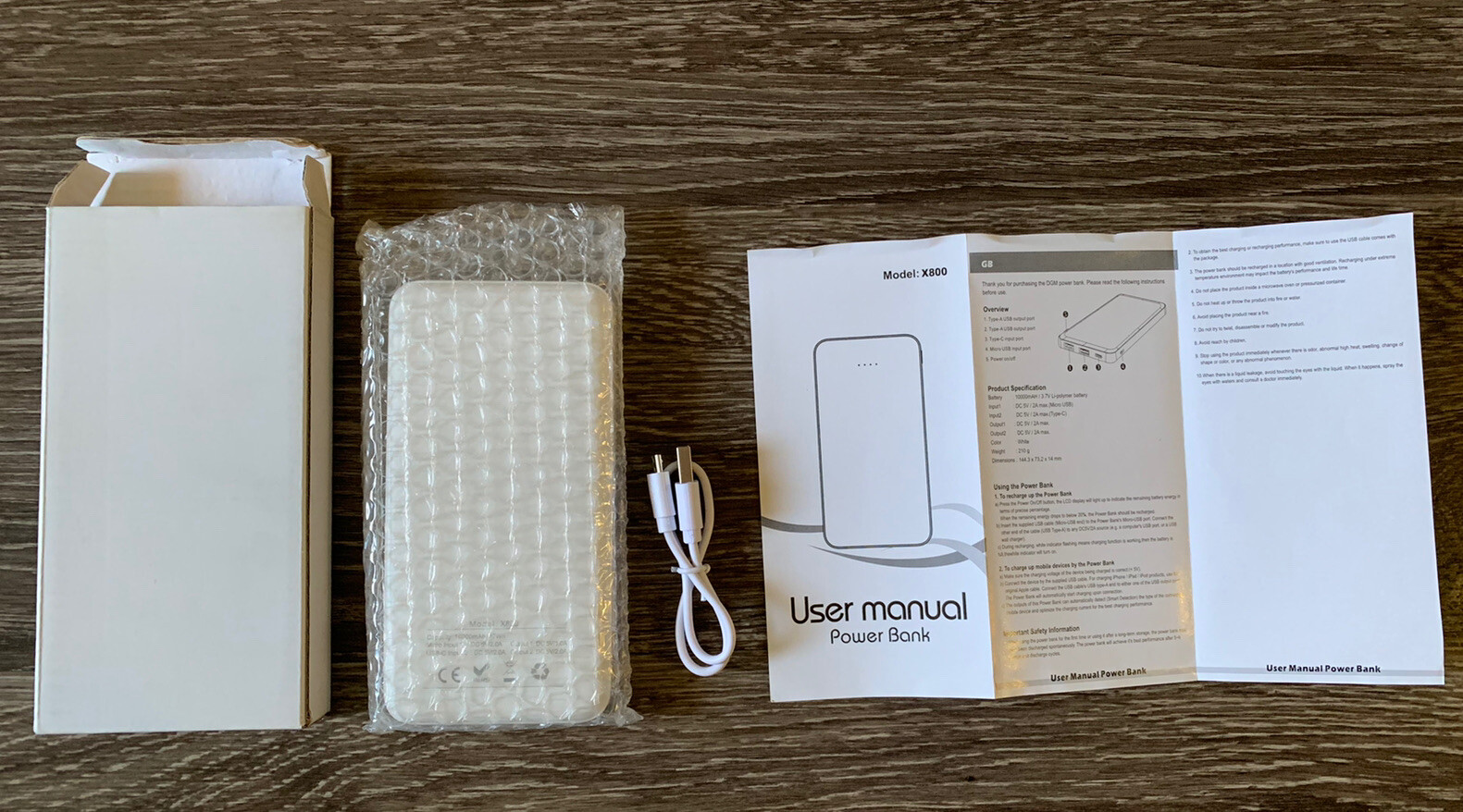 10K mAh Power Bank Fast Charging Dual USB Portable Battery  -image