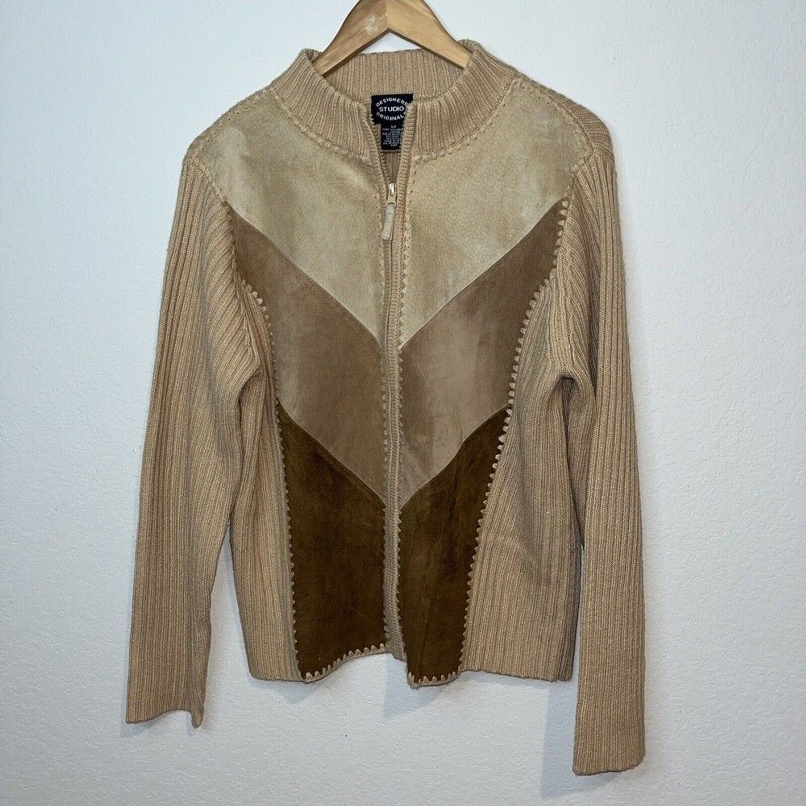 Designers Origionals Patchwork Leather Front Zip … - image 1