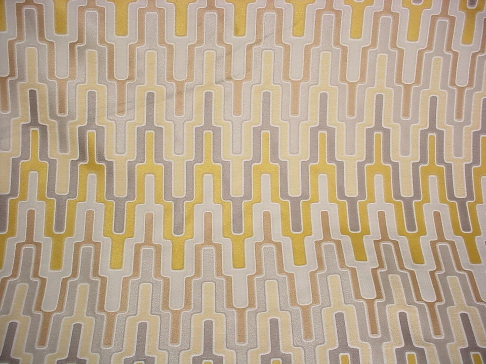 1Y Kravet 33790 Paquin Maize Imperial Yellow Bargello Brocade Upholstery Fabric - Image 2 of 3