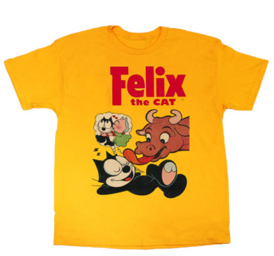 Felix The Cat Gold Classic Funny Unisex Cotton T-Shirt All Size MA164