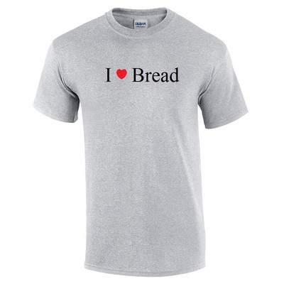I Heart Love Bread Mens T-Shirt Cotton Shirt Black White Gray Funny S - 5XL