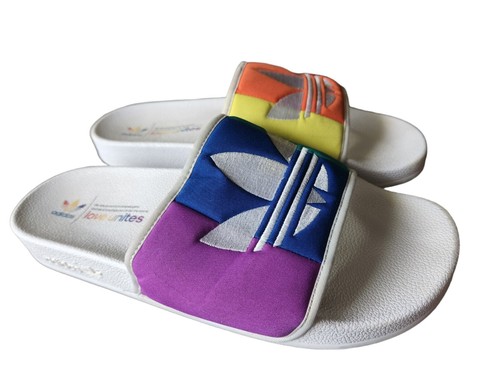 Adidas Love United Rainbow Pride Slides 
