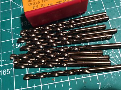 10 pc Dormer #13 HSCo Cobalt Aircraft Drills Type J A745 New (528)