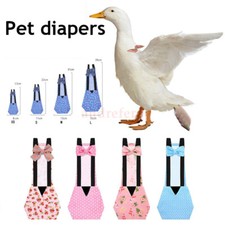 4 SIZE Chicken Diapers Poultry Duck Goose Hen Adjustable Nappy Farm Cloth Pet