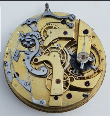 Perret Et Fils ? Chronograph Pocket Watch Movement Swiss 45.82 mm